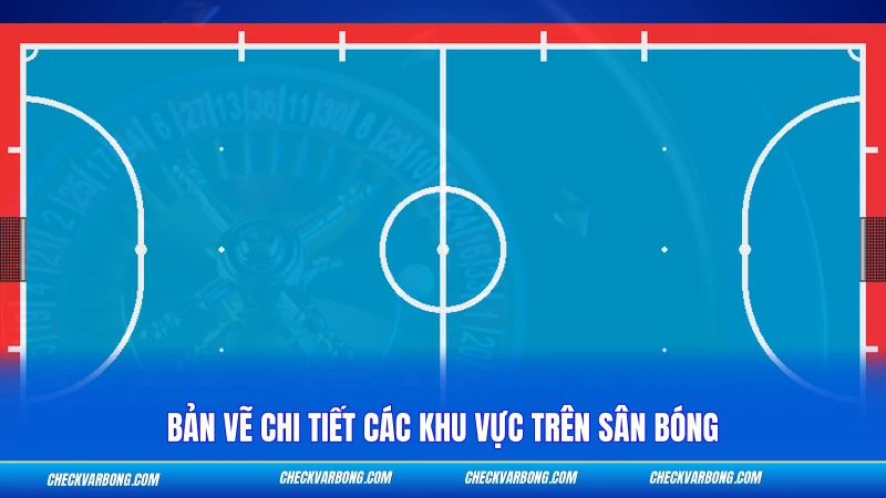 Kích Thước Sân Bóng Đá 7 Người - Thông Số Chuẩn VFF 2 Bản vẽ chi tiết các khu vực trên sân bóng