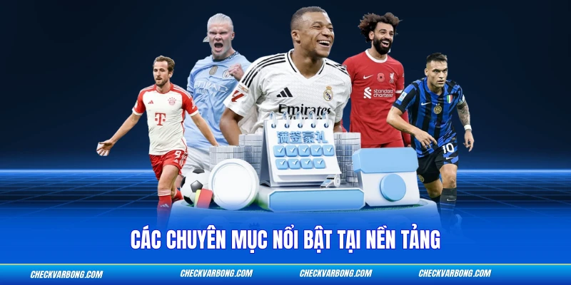 Các chuyên mục nổi bật tại nền tảng